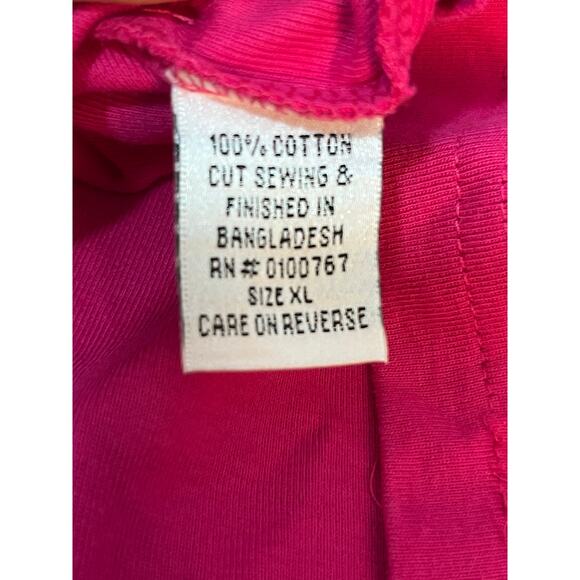 VTG R&B California 2 Piece T-Shirt Blouse Set XL Pink Rhinestone Bling Western - Picture 10 of 14